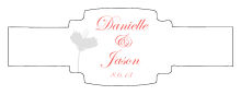 Orchid Buckle Cigar Band Wedding Labels